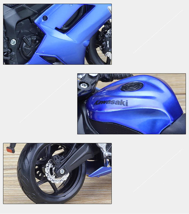 Diecast Kawasaki Ninja ZX6R Racing Motorcycle Model 1 to 12 Scale