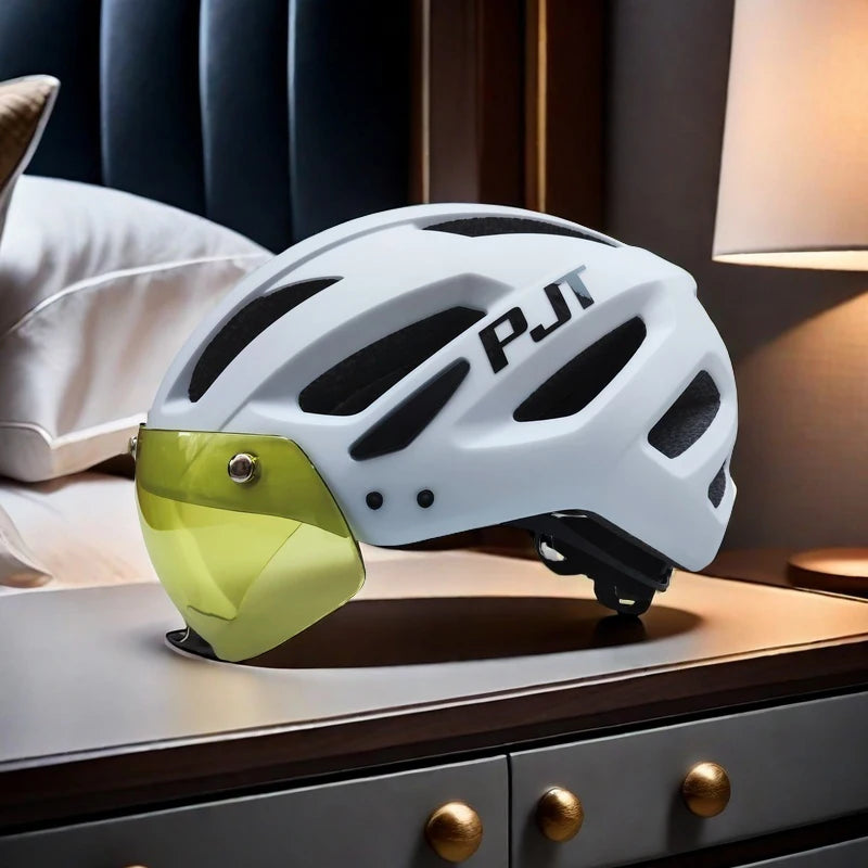 Rechargeable LED Cycling Helmet With Dual Mode Goggles