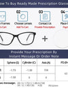 Optical Prescription Computer Blue Blocking Eyeglasses Anti-Blue Light Cat-Eye Frames Customizable Reading Women