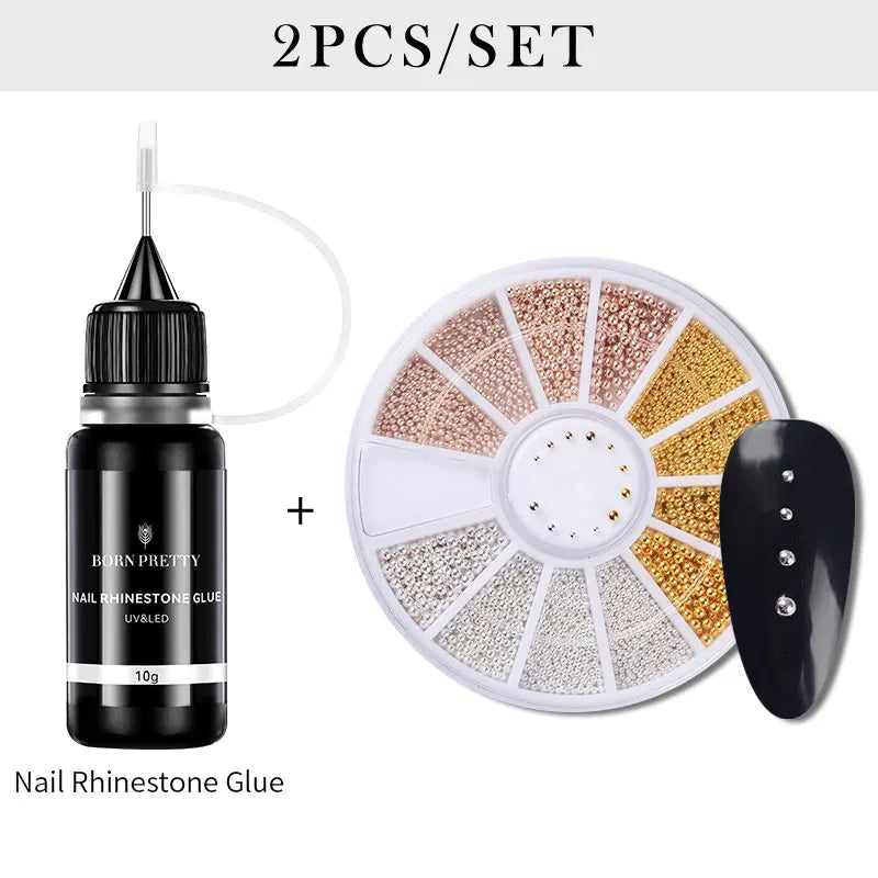 10g Nail Rhinestone Adhesive Glue For Stick The Drill Transparent Nail Glue Soak Off UV LED Nail Art Gel Varnish
