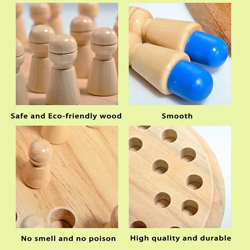 Wooden Colour Memory Matching Board Game