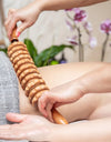 Curved Wood Roller for Stomach Cellulite,Wooden Therapy Massage Tool for Body Shaping,Wood Massager Stick for Lymphatic Drainage