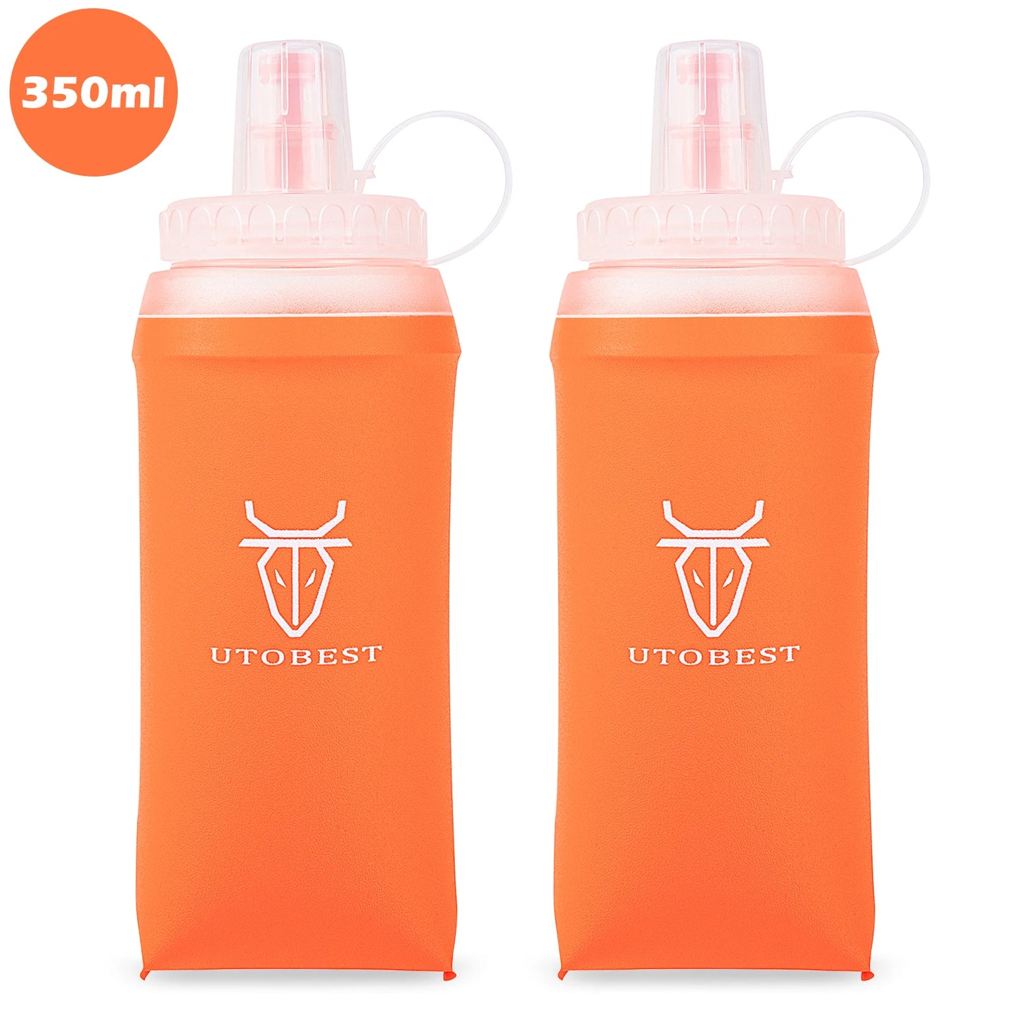 350ml/500ml Soft Flask Foldable Silicone Water Bottle TPU Running Kettle Outdoor Camping Running Cycling