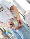 Charging Hole Touch Screen Phone Bag Women Soft Leather Simple Shoulder Bag Fashion Crossbody Bag Transparent Mini Wallet