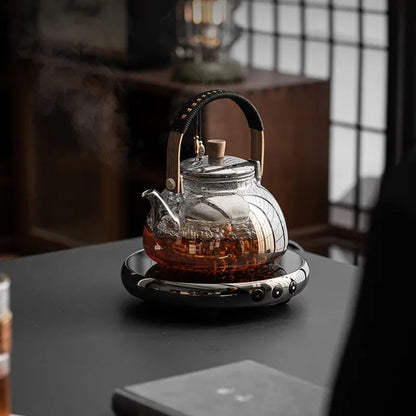 Glass Kettle Household Tea Set Small Steaming Teapot Electric Clay Stove Set