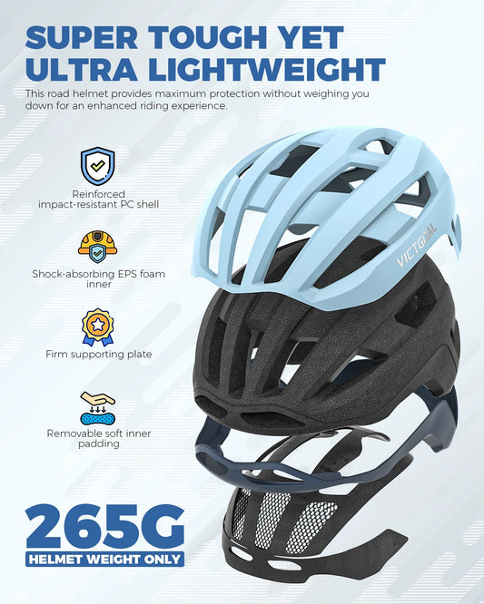 Lightweight Road Bicycle Helmet for Men Women with Chin Buckle Cycling Scooter MTB Bike Helmets