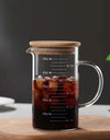 250/350/500/1000ml Glass Measuring Cup With Lid Heat-resistant With Scales Laboratory Beaker Handle Kitchen Measuring Mug