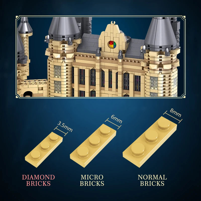 6000+Pcs Harry Potter Mini Building Blocks Sets Birthday Gifts for  Adult Magic Castle 3.5mm Blocks Creative Toys