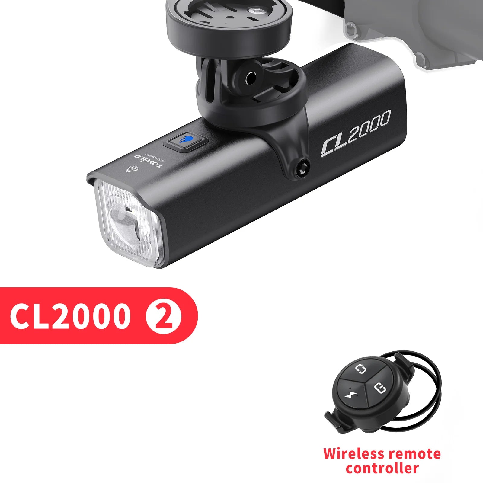 CL2000 Bicycle Light With Cut-off Line Beam 2000LM Rechargeable 5000mAh Led Bike Front Lights IPX6 MTB Cycling Headlights