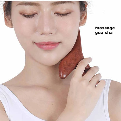 1 PC Neck Foot Wood Trigger Point Massage Gua Sha Tools,Home Gym Professional Wooden Therapy Massage Tool for Back Leg Hand Face