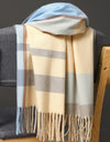 Autumn Winter Warm Cashmere Scarf Dot Pattern Long Tassels Women Thicken Wrap Shawl Lady muffler Wool Pashmina