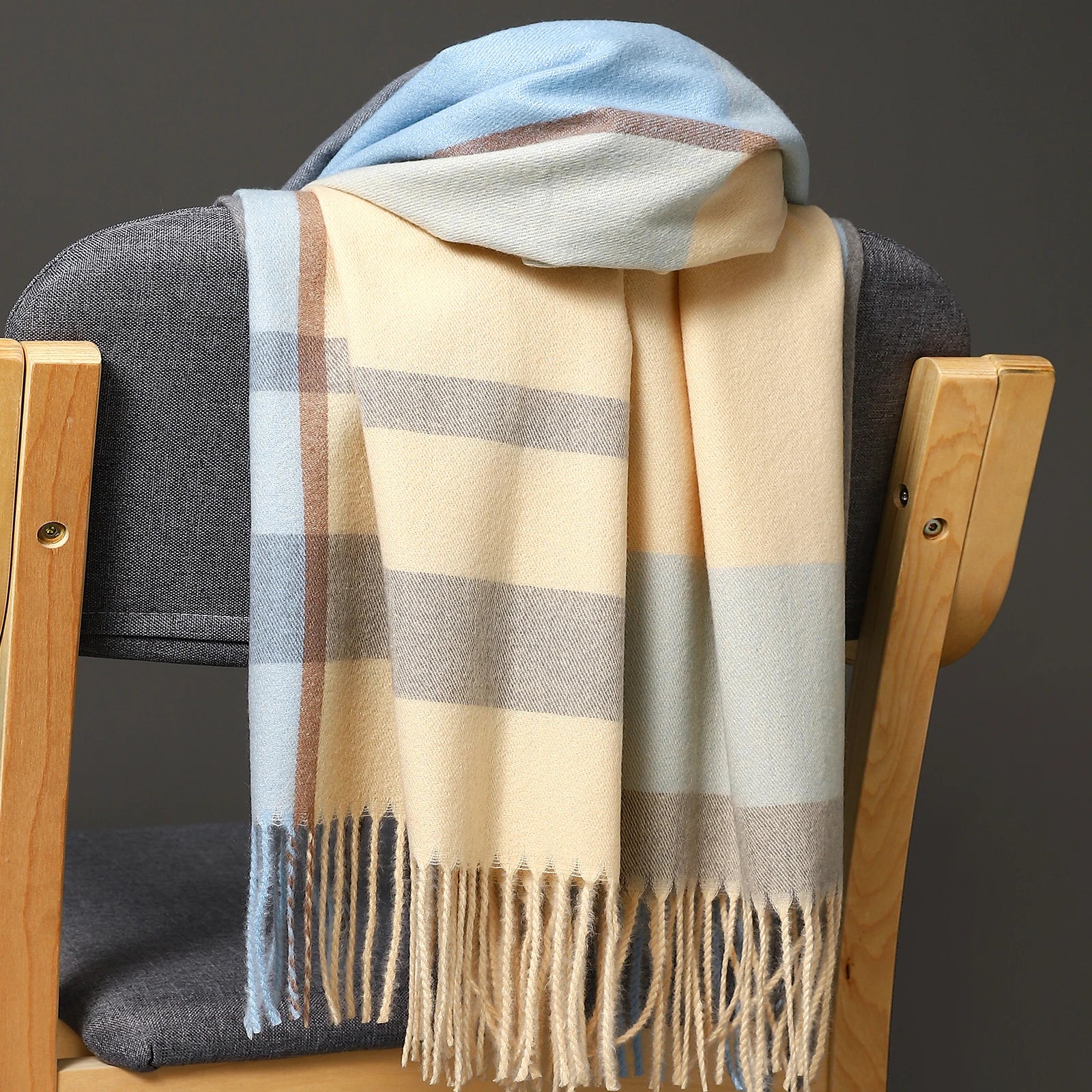 Autumn Winter Warm Cashmere Scarf Dot Pattern Long Tassels Women Thicken Wrap Shawl Lady muffler Wool Pashmina