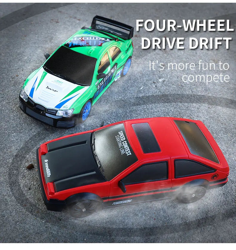 2.4G Drift Rc Car 4WD RC Drift Car Toy Remote Control GTR Model AE86 Vehicle Car RC Racing Car Toy for  Christmas Gifts