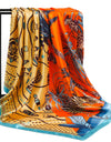 Women Scarf Silk Feeling Hair Neck Square Brand Office bandanna muffler Waiter Flight Attendants Handkerchief Rings wrap