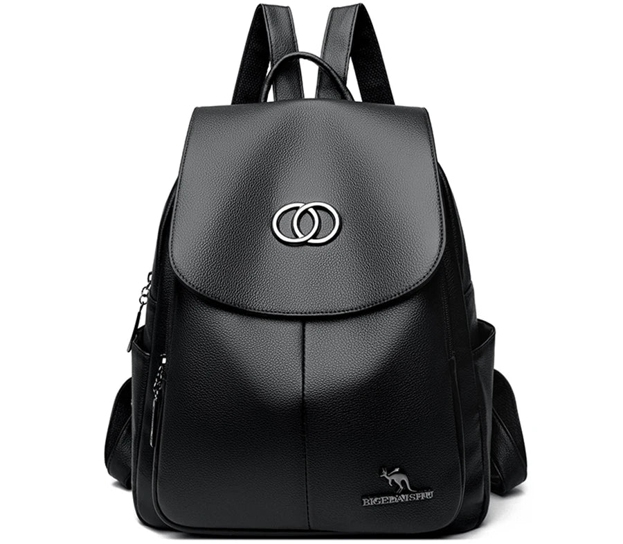 Backpack High Quality Leather Large Capacity Shoulder Bag Travel Backpack