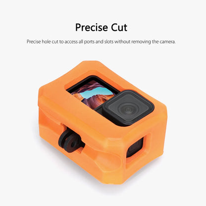 Orange Floaty Case for GoPro Hero 12 11 10 9 Black Camera Accessories Diving Floating Protective Cover for Go Pro 10 9 8