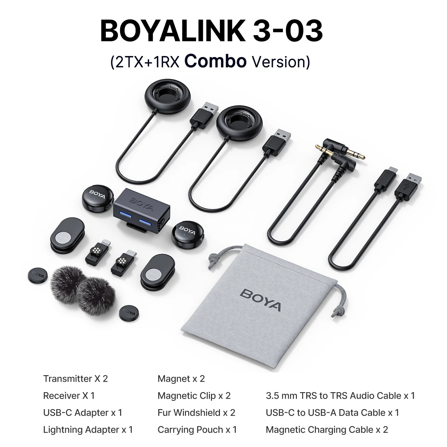 LINK 3 Wireless Lavalier Microphone for iPhone 15/16 Type-C Devices AI Noise Cancellation Lapel Mic for Video Recording