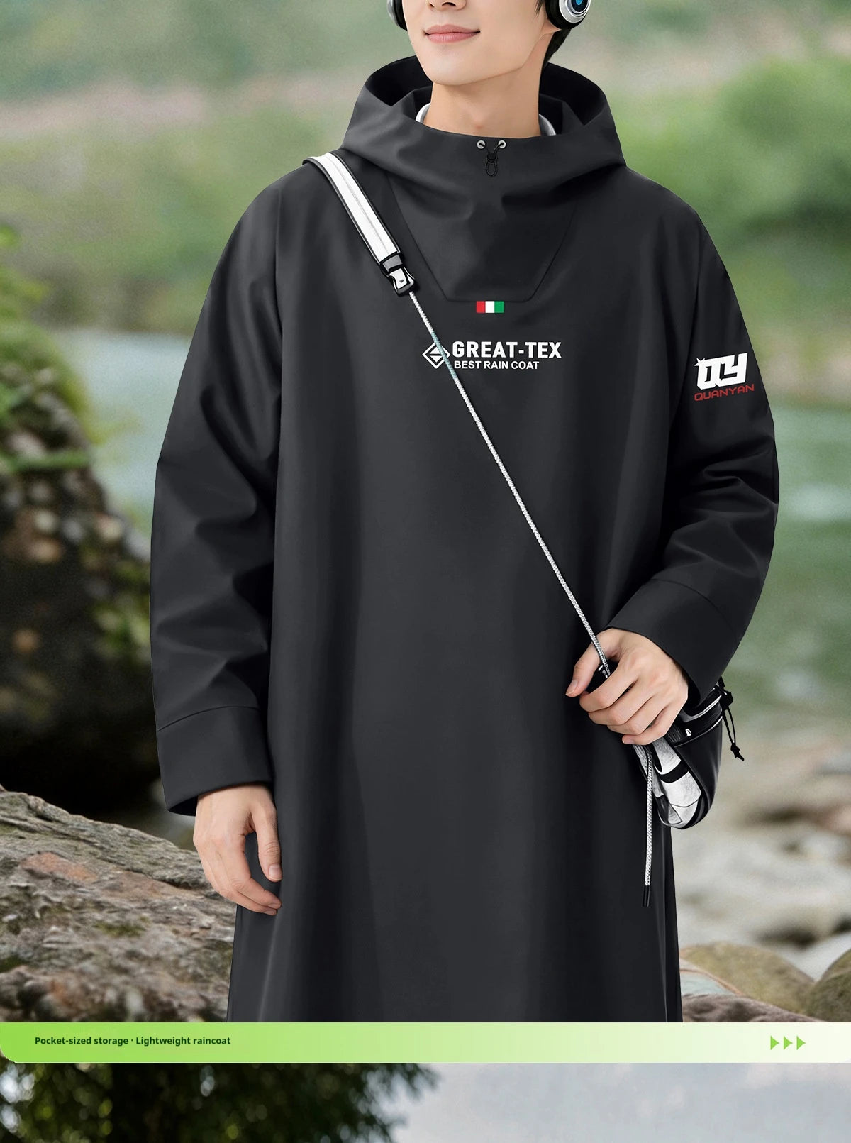 Full Body Waterproof Rain Poncho for Electric Scooter and Cycling