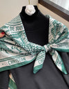 Women Scarf Silk Feeling Hair Neck Square Brand Office bandanna muffler Waiter Flight Attendants Handkerchief Rings wrap