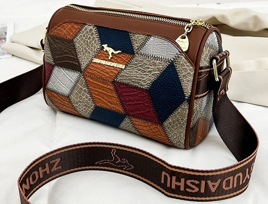 Splicing Shoulder Bag Soft Leather Female Wallet Crossbody Bag Messenger Bags Luxury Designer