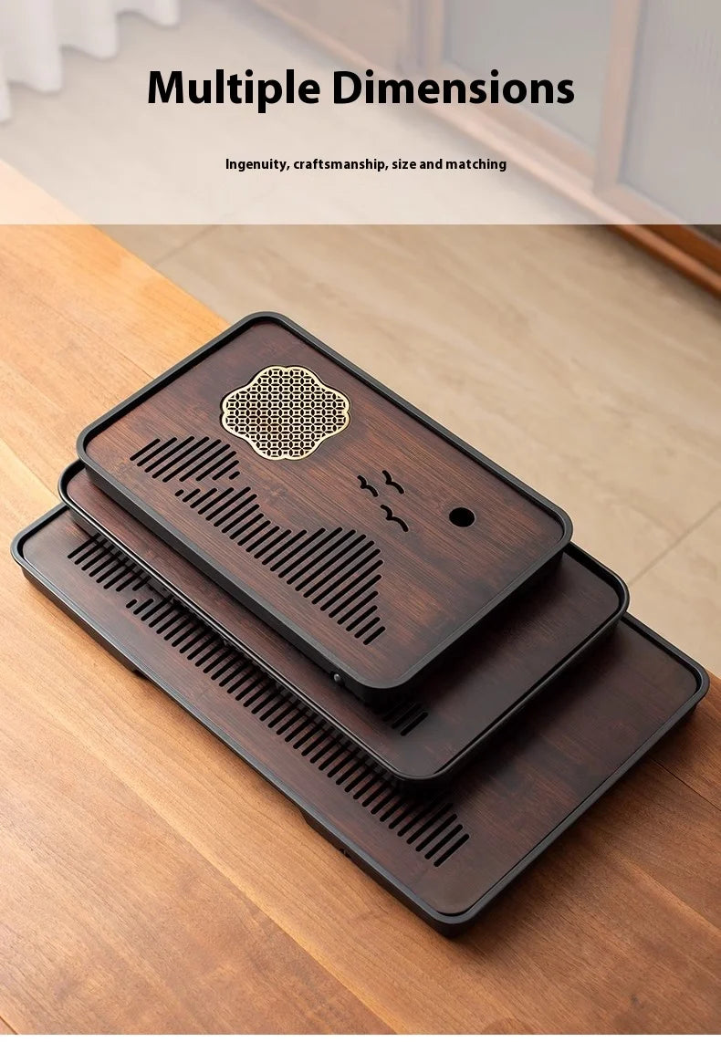 Tea Tray Tea Set Tea Tray Tea Sea Dry Brewing Platform Tray Bamboo Tray Tea Ceremony  Small Water Storage Tea Platform