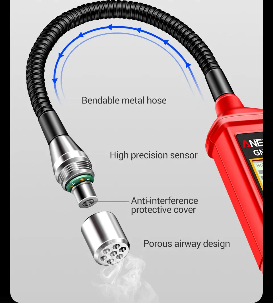 Handheld Gas Leak Detector Methane Combustible Gas Testers Portable Gases Concentration Analyzer Meter Leakage Tools