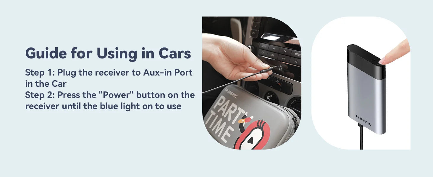 Tesla Karaoke Mic with Portable Bag, Wireless Mic with 8 Joy Effects, Rechargeable Mic with Type-C & Aux in Receiver