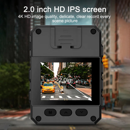 4K HD Mini Camera Police Recorder With Hd Ips Screen Hd Police Body Camera, Can Wear A Portable Body Camera