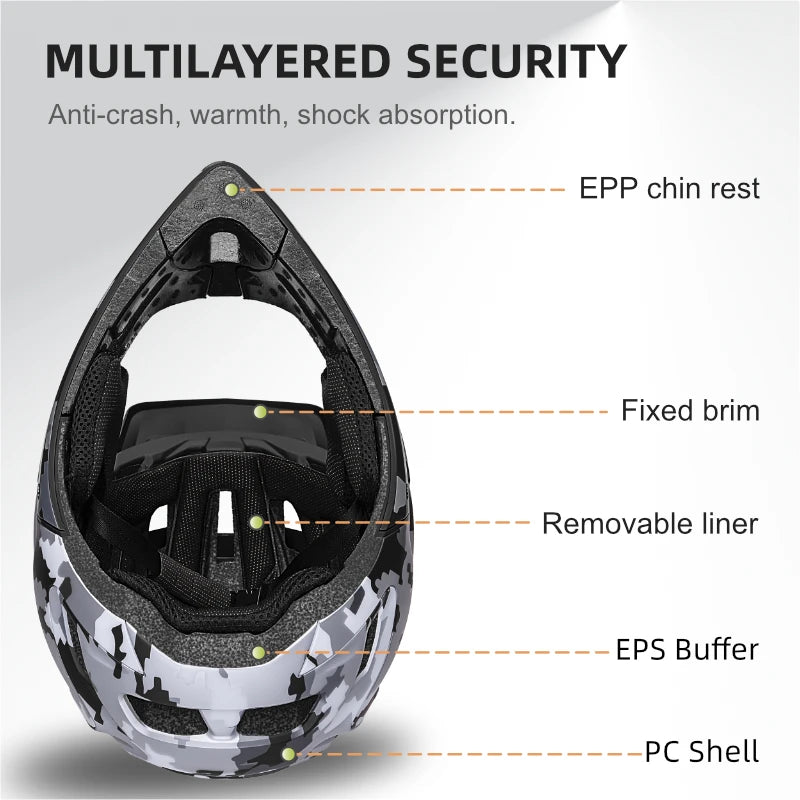 Full Face MTB Cycling Helmet For Downhill And Off Road Riding
