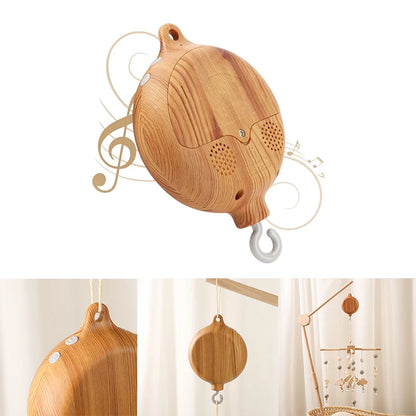 Baby Bed Bell Music Box Hanging Toys Wood Grain 360° Rotary Newborn Infant Crib Mobile Musical Box 0 12 Months Baby Rattles Toys