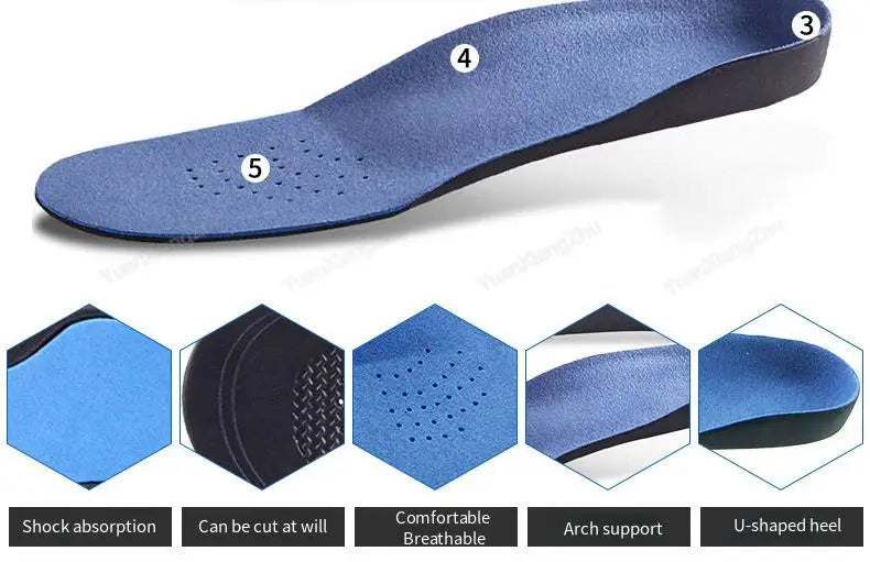 Orthopedic Insoles for Shoes Men Women Arch Support Insole for Feet Comfortable Shock-absorbing Inserts Sport Running Shoe Sole