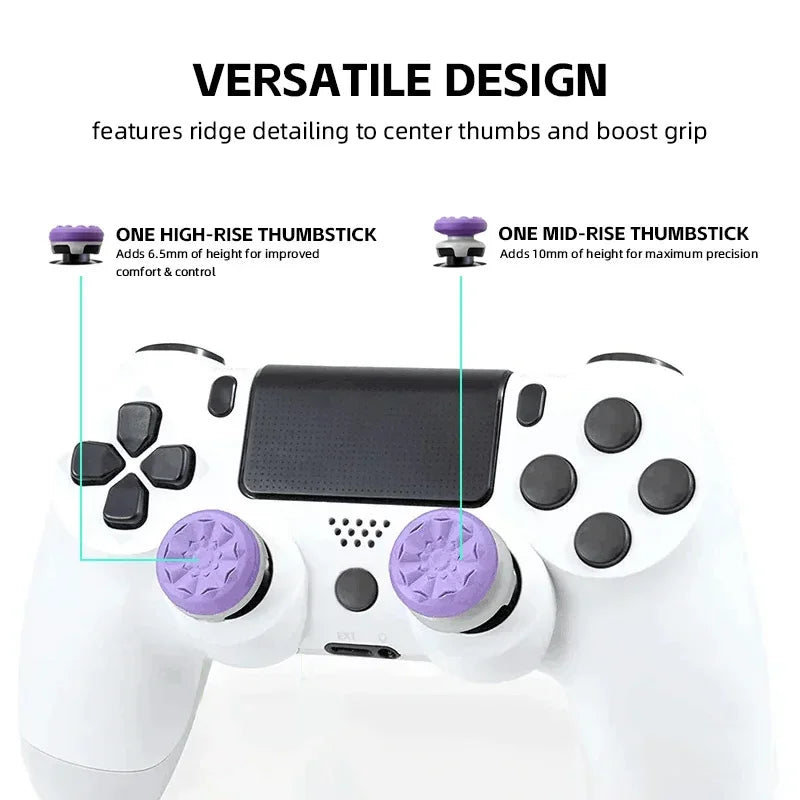 High-Rise FPS Freeks Thumbstick Extenders for PS4 / PS5 & 8BitDo Ultimate Controller – Silicone Gaming Joystick Grips