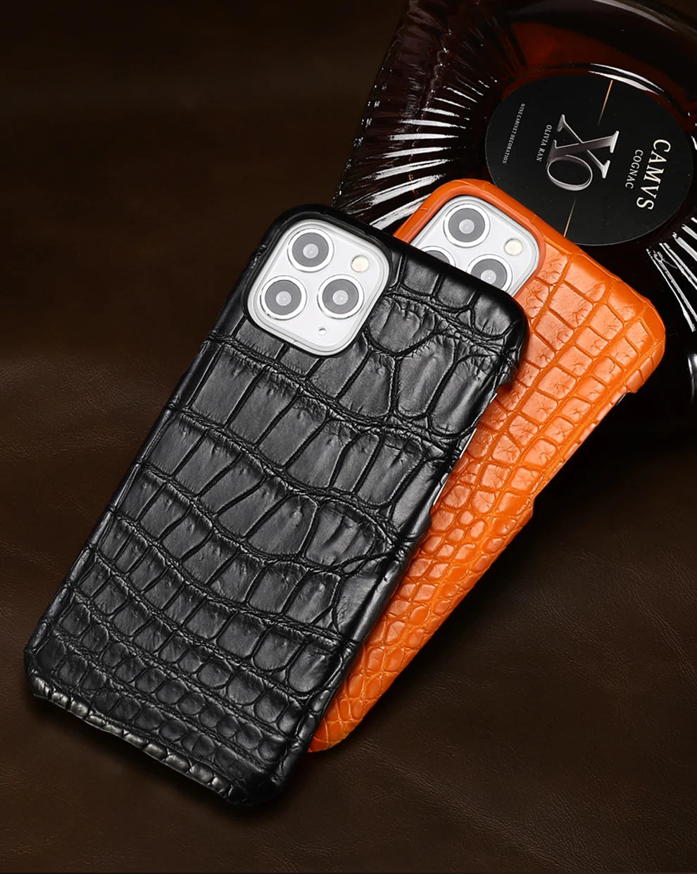 Crocodile Real Leather Cases for iPhone 16 15 Pro Max 14 pro max Genuine Leather Fundas Back Bover
