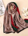 Scarf Spring Summer Women Beach Sunscreen Shawl Quality Silk Lady Popular Print Scarves Hijab