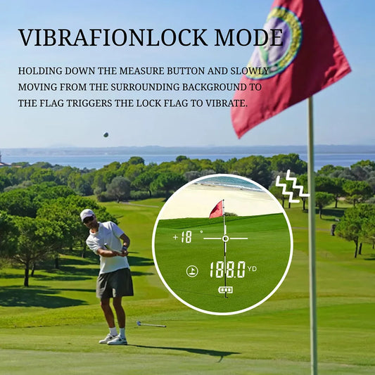 6X Rechargeable Golf Laser Rangefinder 1000m With Slope Flag Lock And Magnet