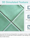 3D Peel and Stick Green Tile Kitchen Splash Back Tile Sticker 3D Wall Sticker Self-adhesive Wall Panel Waterproof