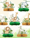 Jungle Animals Honeycomb Desktop Decor Jungle Birthday Party Decor Kids Baby Shower 1st Birthday Wild One Safari Party Supplies