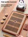 Tea Tray Home Small Solid Wood Pear Wood Dry Soaking Platform Water Storage Tea Set Tea Tray Wooden Tray