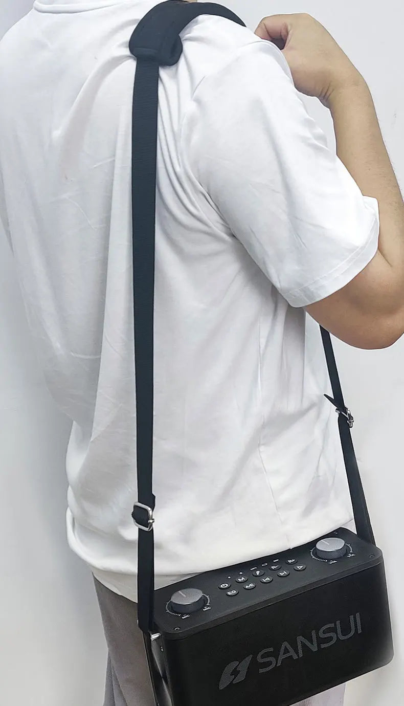 SANSUI T93 60W powerful stereo party speaker outdoor portable karaoke sound system wireless Bluetooth with microphone TF/AUX/USB