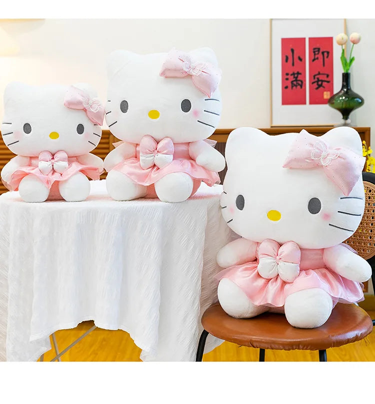 Kawaii 60cm Hello Kitty Stuffed Doll Sanrio Plush Toy Anime Dream Series Cute Girl Kids Birthday Gift Soft Sleeping Pillow