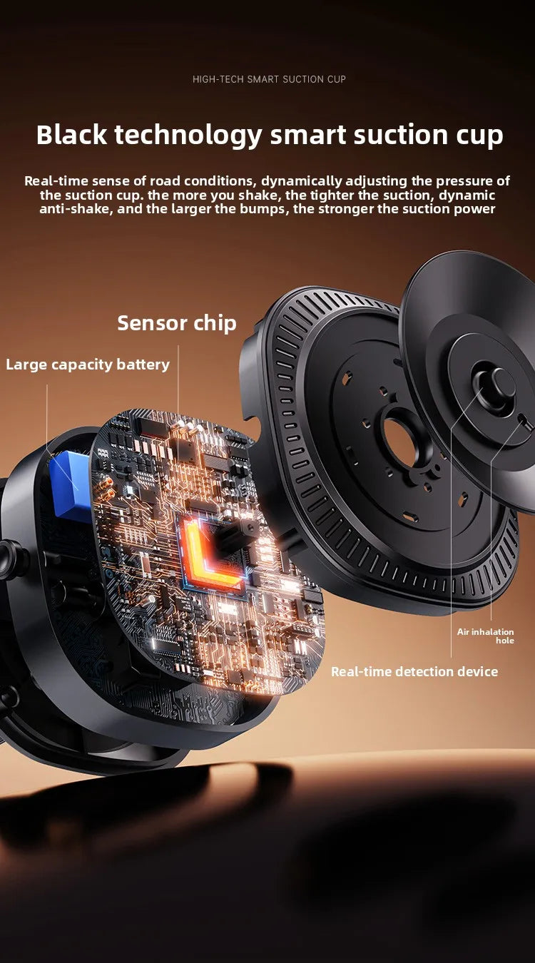 Electric Vacuum Suction Car Action Camera Mount Aluminum Alloy 360 Degree Adjustable Camera Holder for Dashboard and Outdoor Recording