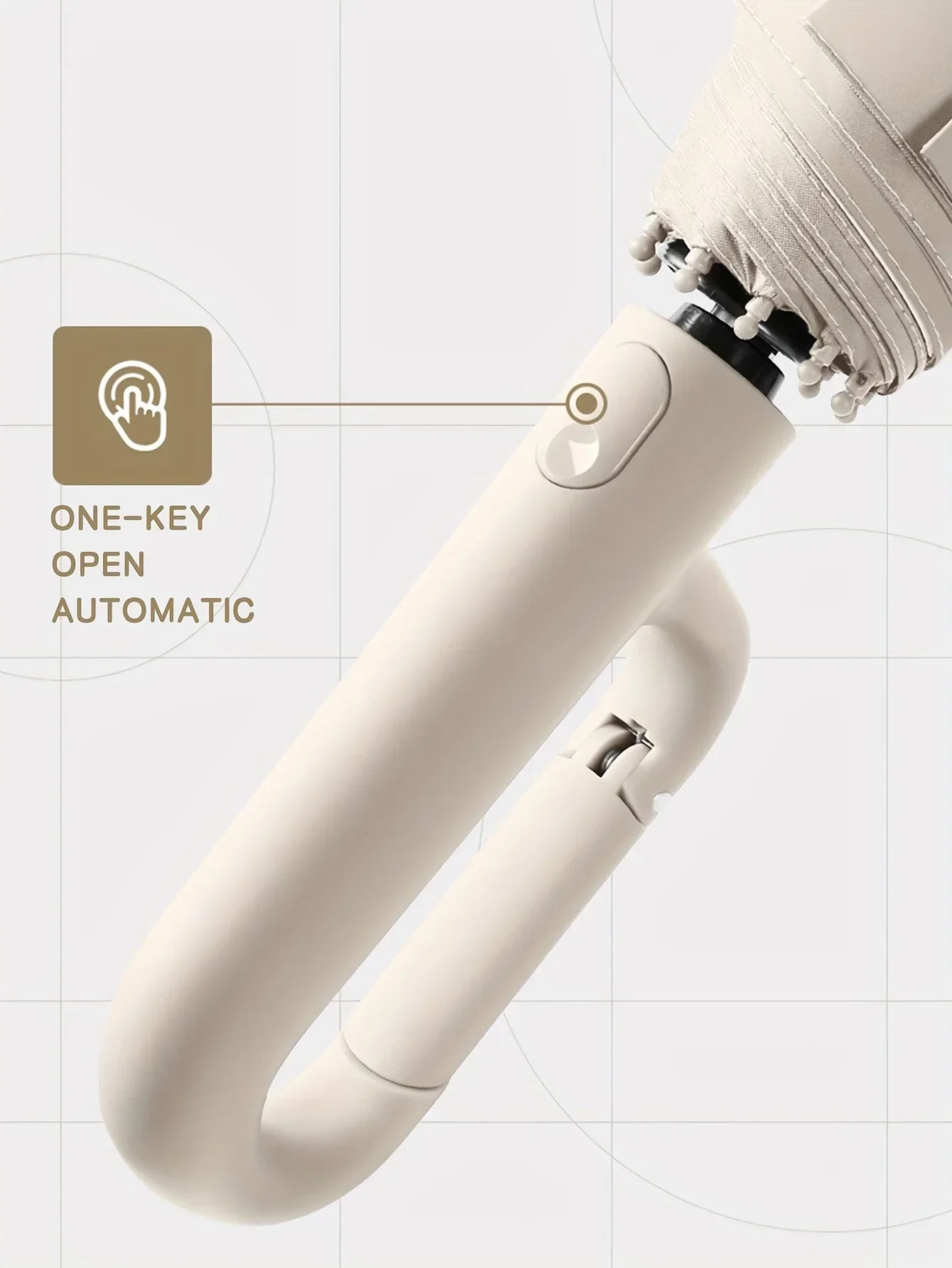 Automatic Folding Umbrella 20 Bone Windproof Large 105cm Reinforced Travel Umbrella Strong Handle Sun Rain Protection