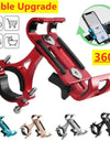 Metal Motorcycle Bike Phone Holder Aluminum Alloy Anti-slip Bracket GPS Clip Universal Bicycle Stand Support for All Smartphones