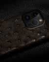 100% Natural Ostrich Leather Phone Case for iPhone 16 15 14 Pro Max 14Pro 16 Plus 15Pro 16Pro luxury Back Cover