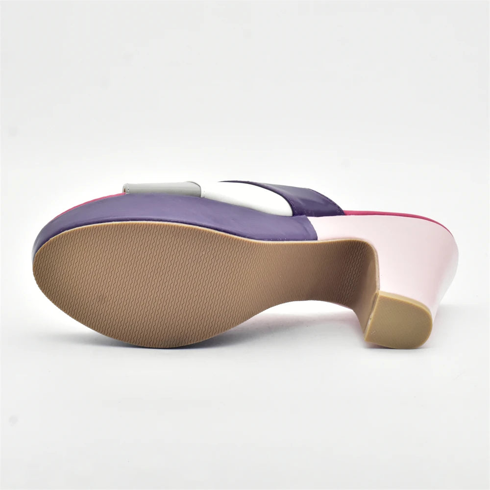 Italian Women Wedding Shoes Closed Toe Heels Colorful Heels for Women Ladies Dress Shoes Nigerian Women Party Pumps