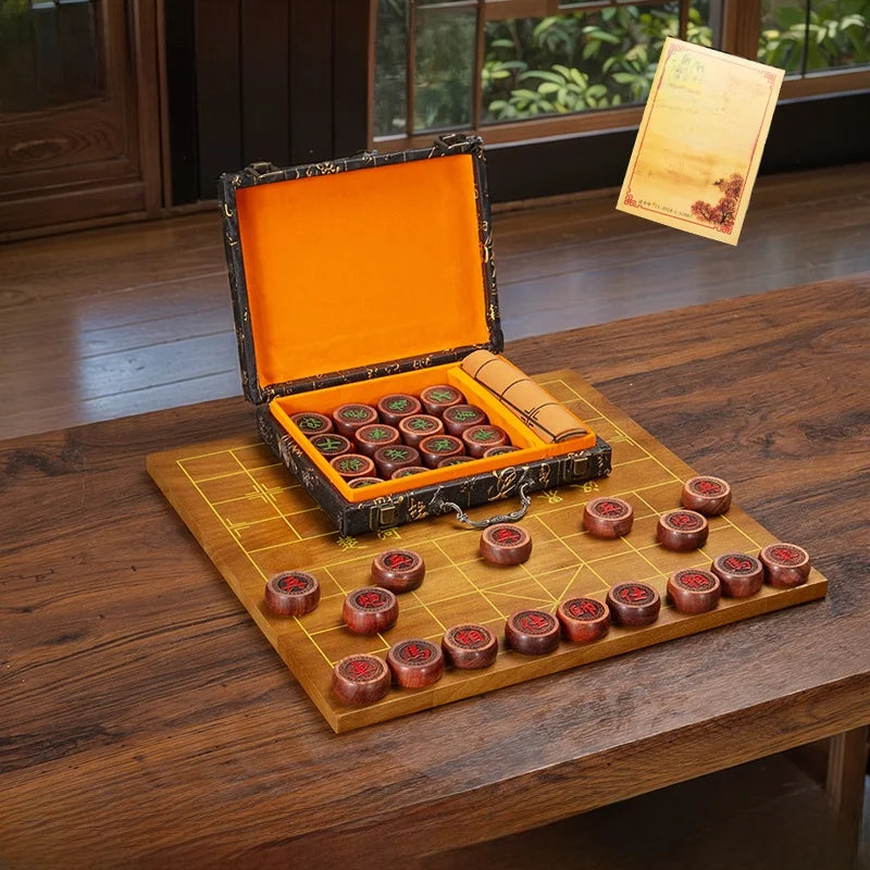 2 in 1 Wooden Chinese Chess & Go Board Game Set