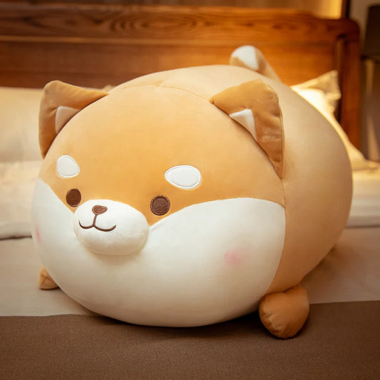 Round Shiba Inu Dog Plush Pillow
