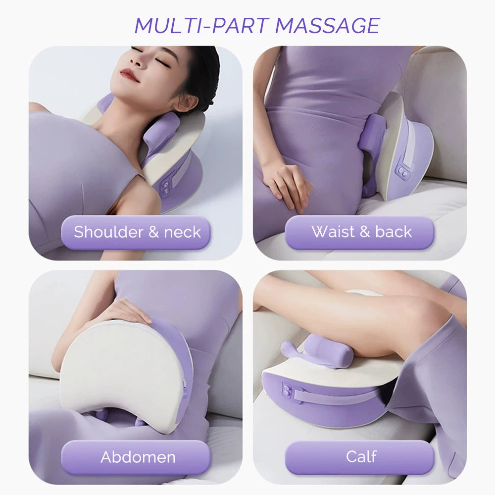 Neck Cervical Massage Pillow Rechargeable 6D Ergonomic Neck and Shoulder Massager Knead Waist Leg Trapezius Massage