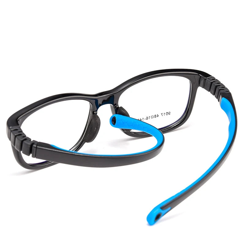 Ultralight Silicone Screwless Design 's Eyewear Retro Square Optical Prescription Glasses Frames Boy and Girl
