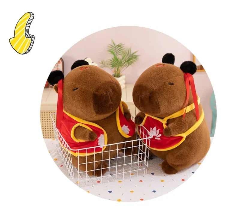 Hot 50cm Nezha Capybara Plush Toys Kawaii Cute Capybara Soft Stuffed Animal Anime Soft Pillow Toy Room Decor Kids Birthday Gift